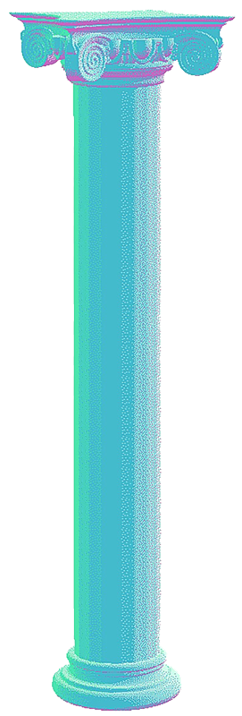 Roman style column in old computer graphics style